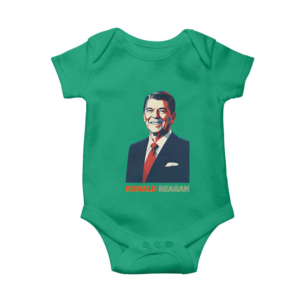 Ronald Reagan Baby Onesie American Flag US President TS14 Irish Green Print Your Wear