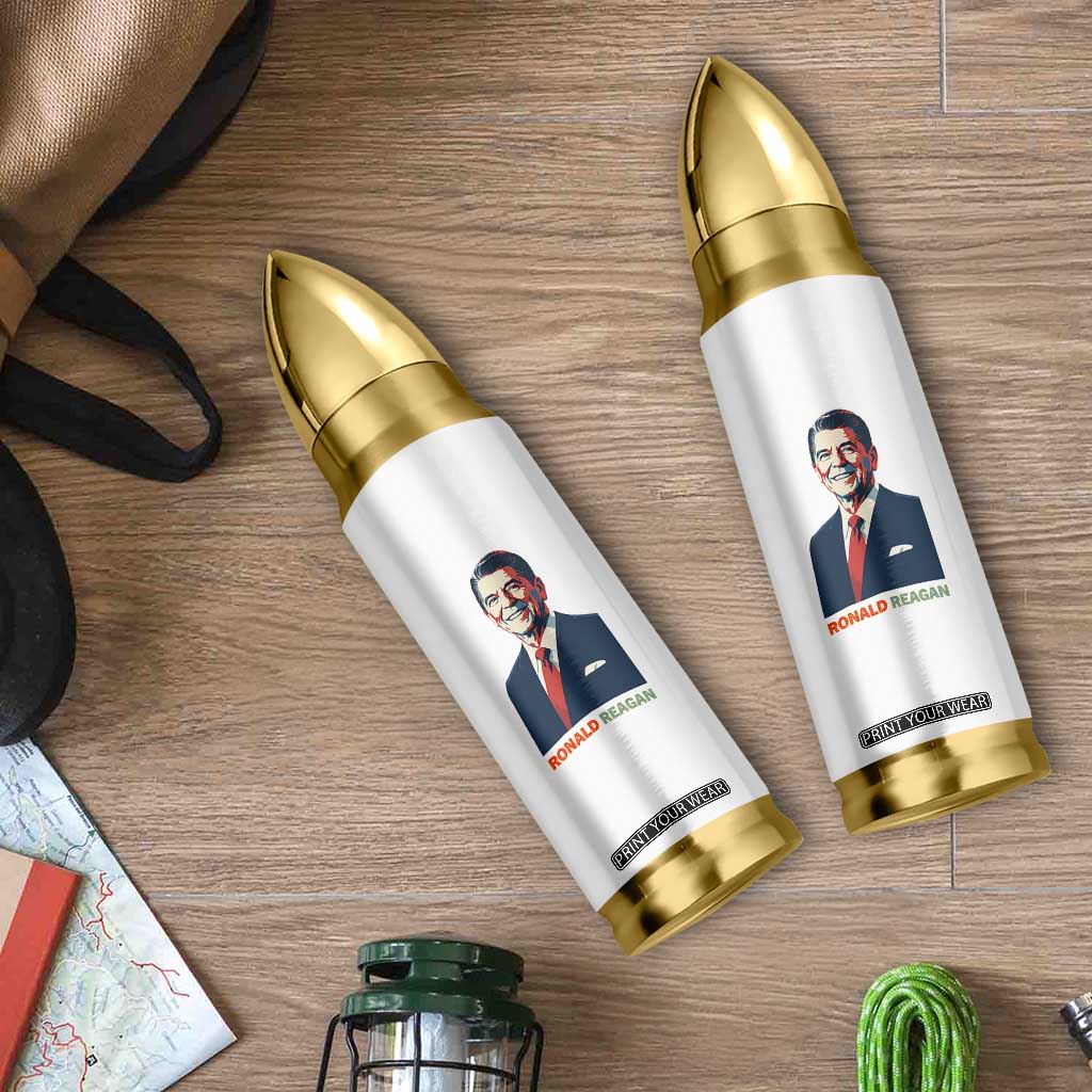 Ronald Reagan Bullet Tumbler American Flag US President TS14 Print Your Wear