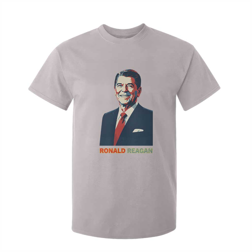 Ronald Reagan T Shirt For Kid American Flag US President TS14 Ice Gray Print Your Wear