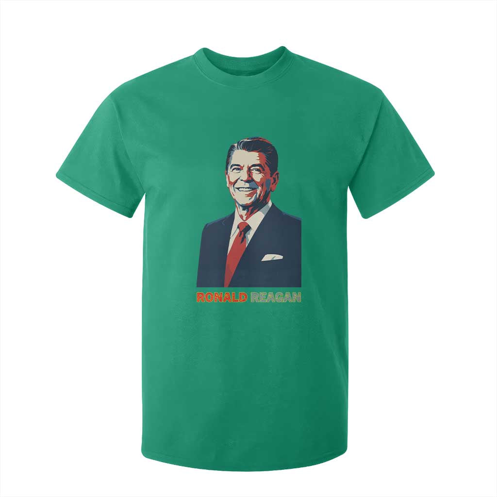 Ronald Reagan T Shirt For Kid American Flag US President TS14 Irish Green Print Your Wear