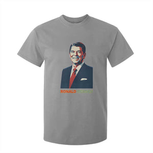 Ronald Reagan T Shirt For Kid American Flag US President TS14 Sport Gray Print Your Wear