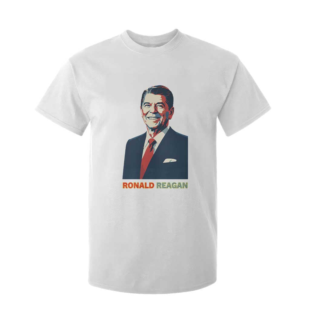 Ronald Reagan T Shirt For Kid American Flag US President TS14 White Print Your Wear