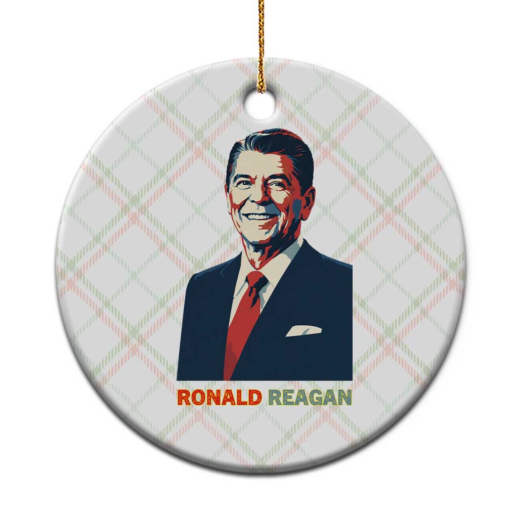 Ronald Reagan Ceramic Ornament American Flag US President TS14 1pc Christmas Plaid Print Your Wear