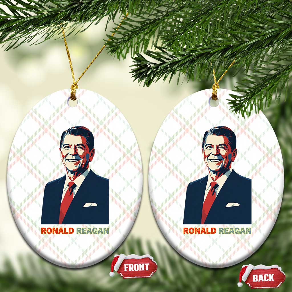 Ronald Reagan Ceramic Ornament American Flag US President TS14 Print Your Wear
