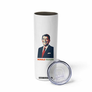 Ronald Reagan Skinny Tumbler American Flag US President TS14 Print Your Wear
