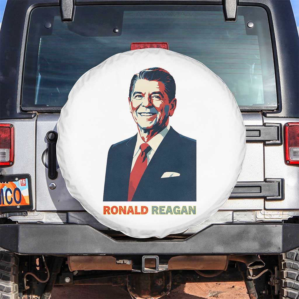 Ronald Reagan Spare Tire Cover American Flag US President TS14 No hole White Print Your Wear