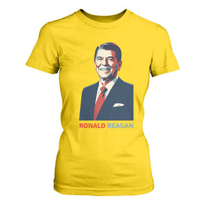 Ronald Reagan T Shirt For Women American Flag US President TS14 Daisy Print Your Wear
