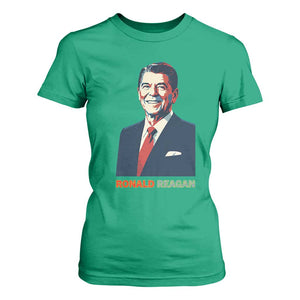 Ronald Reagan T Shirt For Women American Flag US President TS14 Irish Green Print Your Wear