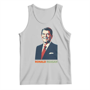 Ronald Reagan Tank Top American Flag US President TS14 Ash Print Your Wear
