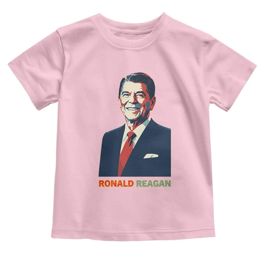 Ronald Reagan Toddler T Shirt American Flag US President TS14 Light Pink Print Your Wear