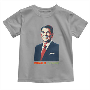 Ronald Reagan Toddler T Shirt American Flag US President TS14 Sport Gray Print Your Wear