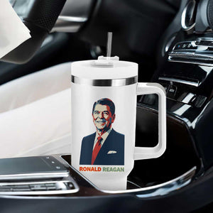 Ronald Reagan Tumbler With Handle American Flag US President TS14 Print Your Wear