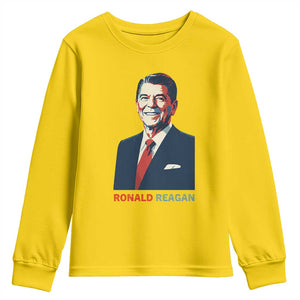 Ronald Reagan Youth Sweatshirt American Flag US President TS14 Daisy Print Your Wear