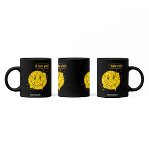 I Hate You Coffee Mug Vintage Yellow Happy Smile Face TS14 Print Your Wear