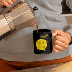 I Hate You Coffee Mug Vintage Yellow Happy Smile Face TS14 Print Your Wear