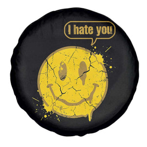 I Hate You Spare Tire Cover Vintage Yellow Happy Smile Face TS14 Print Your Wear
