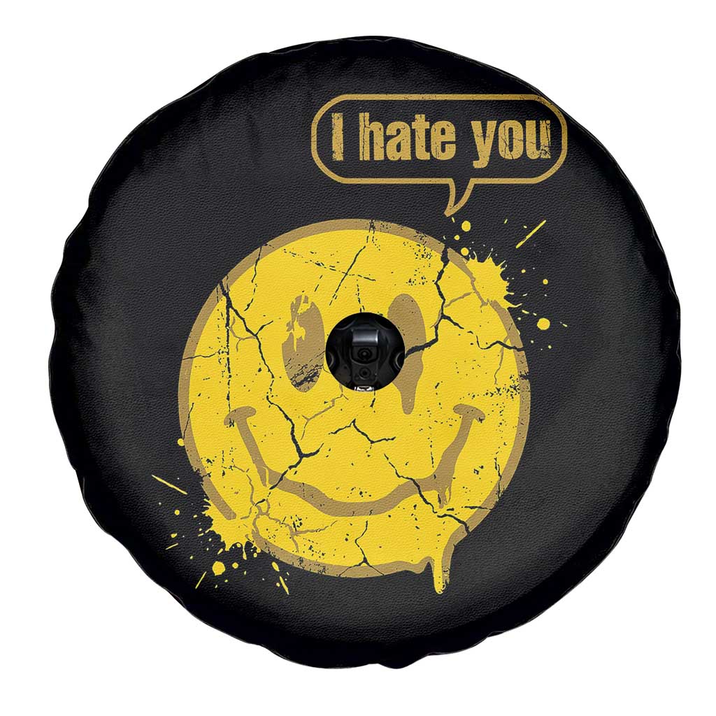 I Hate You Spare Tire Cover Vintage Yellow Happy Smile Face TS14 Print Your Wear