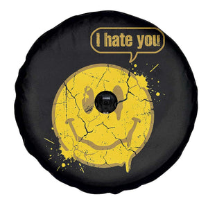 I Hate You Spare Tire Cover Vintage Yellow Happy Smile Face TS14 Print Your Wear