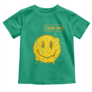 I Hate You Toddler T Shirt Vintage Yellow Happy Smile Face TS14 Irish Green Print Your Wear