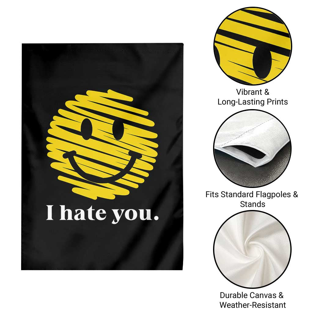 I Hate You Smile Face Meme Garden Flag Viral Sarcastic Humor TS14 Print Your Wear