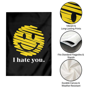 I Hate You Smile Face Meme Garden Flag Viral Sarcastic Humor TS14 Print Your Wear