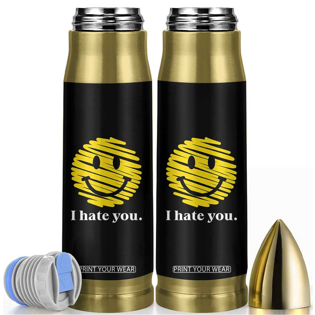 I Hate You Smile Face Meme Bullet Tumbler Viral Sarcastic Humor TS14 Black Print Your Wear