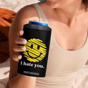 I Hate You Smile Face Meme 4 in 1 Can Cooler Tumbler Viral Sarcastic Humor TS14 Print Your Wear