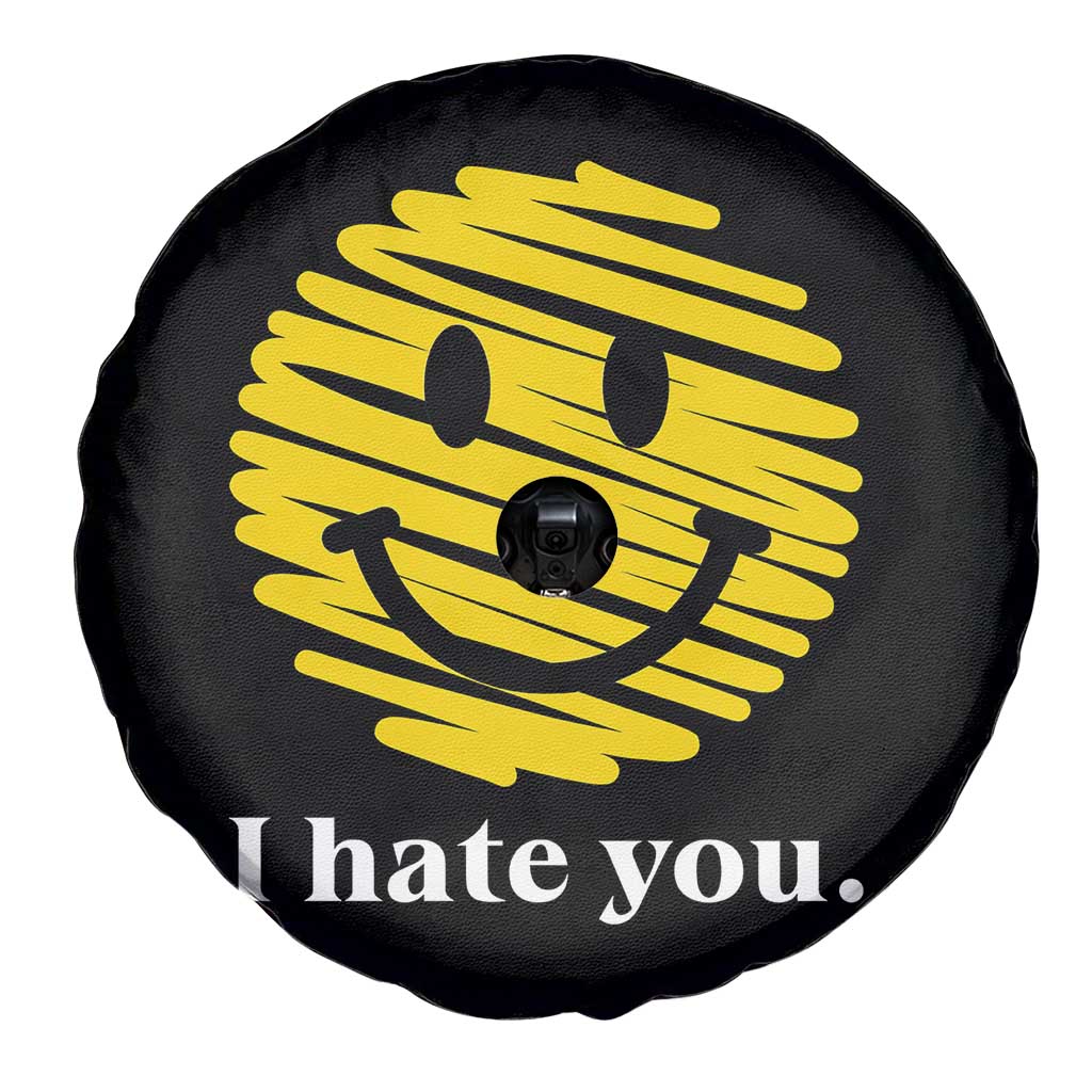 I Hate You Smile Face Meme Spare Tire Cover Viral Sarcastic Humor TS14 Print Your Wear