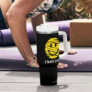 I Hate You Smile Face Meme Tumbler With Handle Viral Sarcastic Humor TS14 Print Your Wear