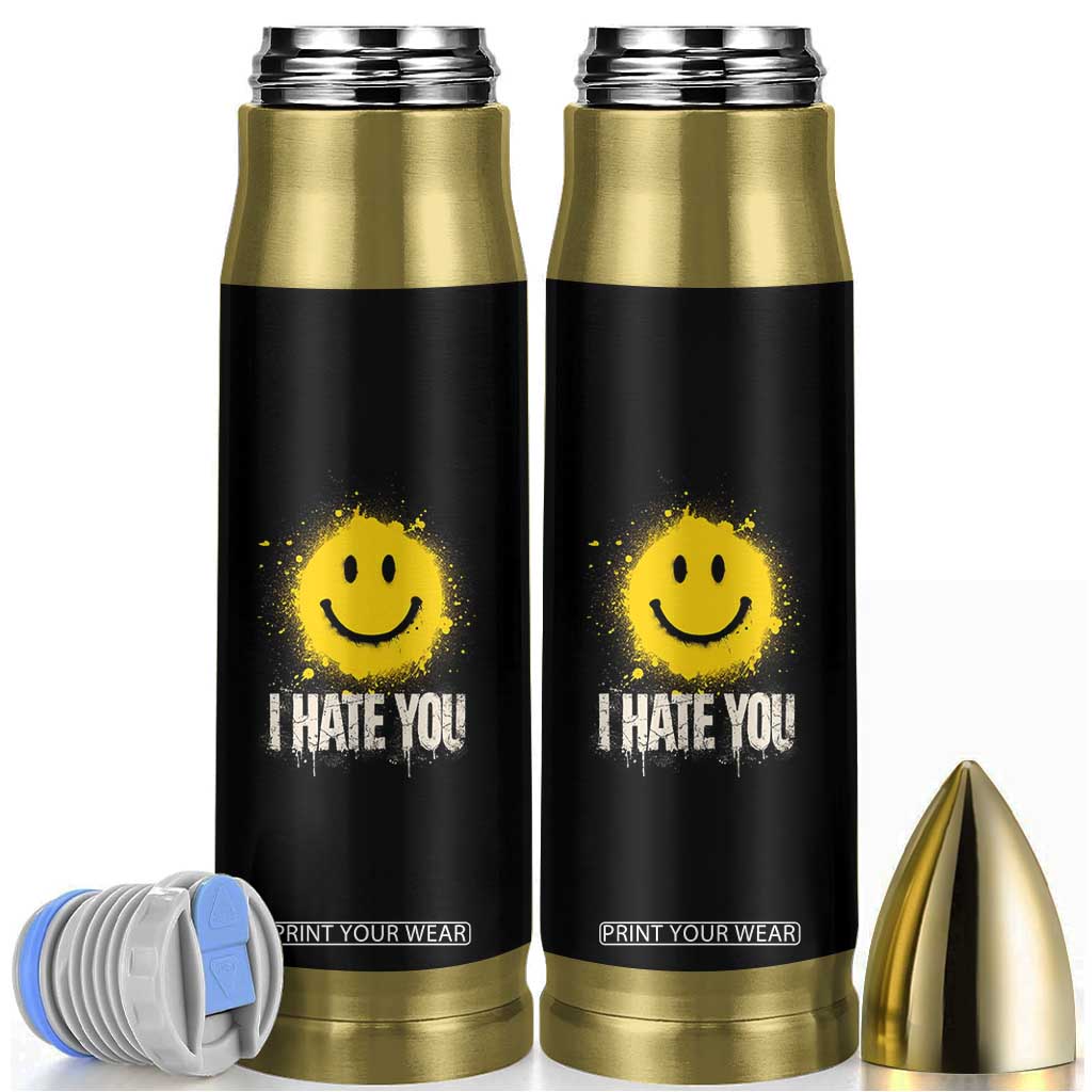 I Hate You Smile Face Bullet Tumbler Funny Sarcastic Meme TS14 Black Print Your Wear