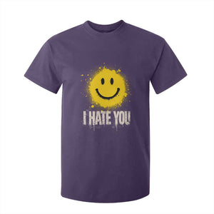 I Hate You Smile Face T Shirt For Kid Funny Sarcastic Meme TS14 Purple Print Your Wear