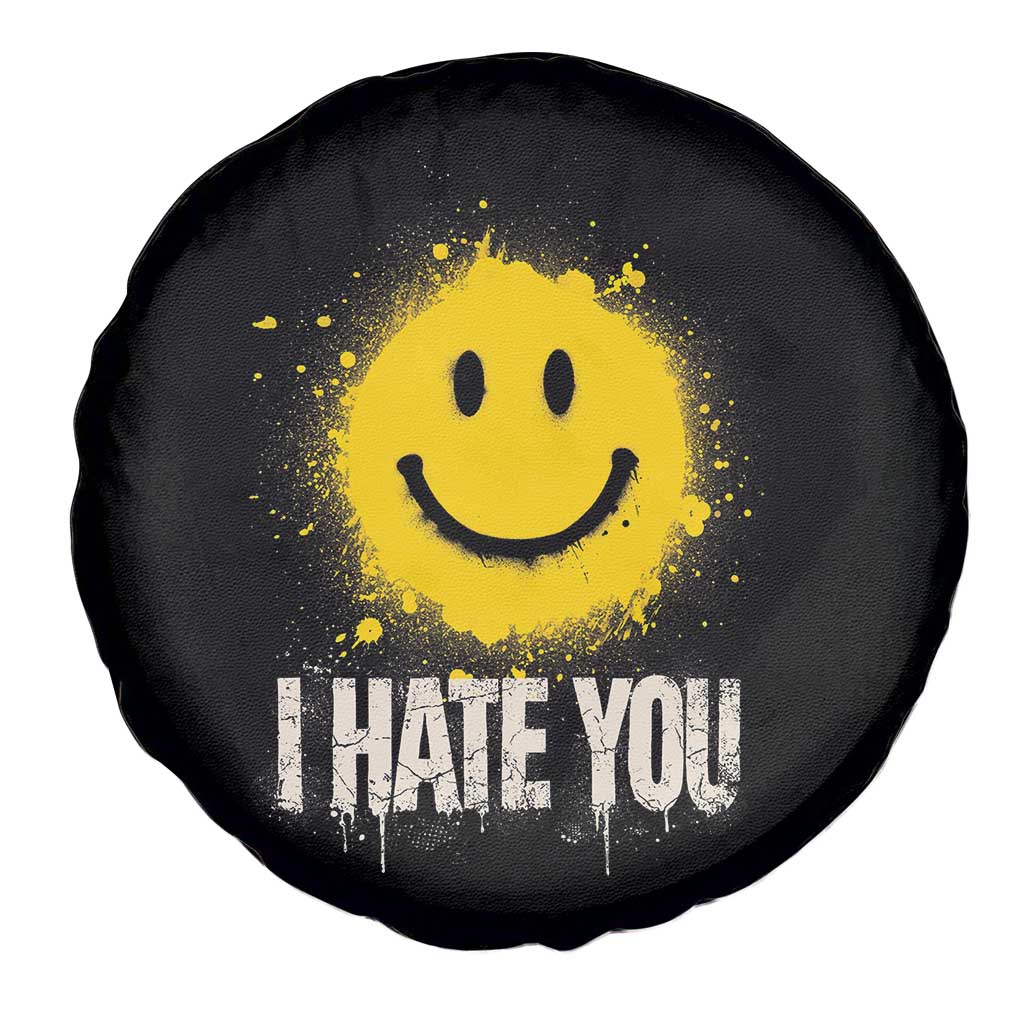 I Hate You Smile Face Spare Tire Cover Funny Sarcastic Meme TS14 Print Your Wear
