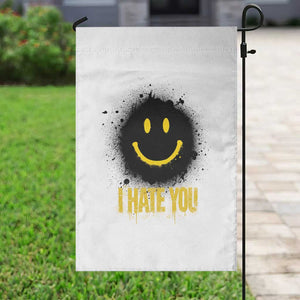 I Hate You Garden Flag Funny Smile Face Emoticon Meme TS14 Print Your Wear