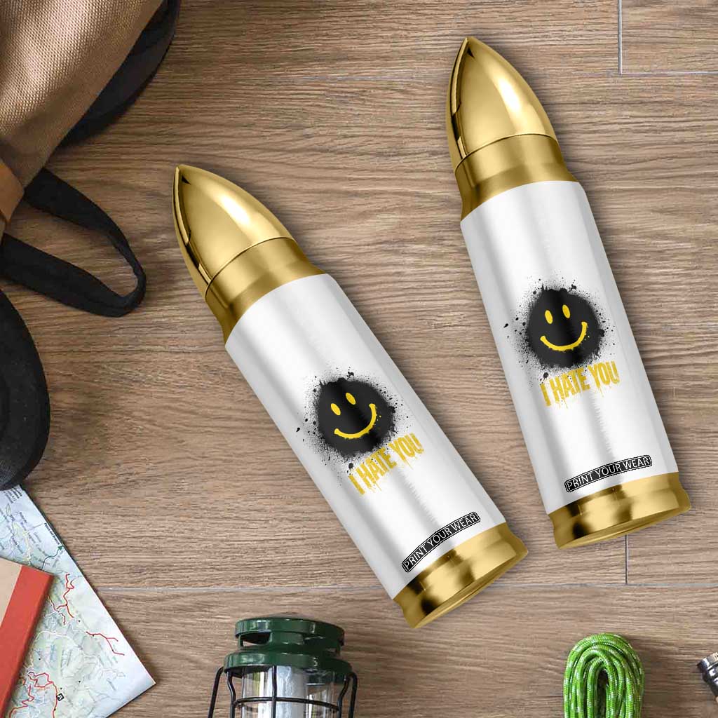 I Hate You Bullet Tumbler Funny Smile Face Emoticon Meme TS14 Print Your Wear