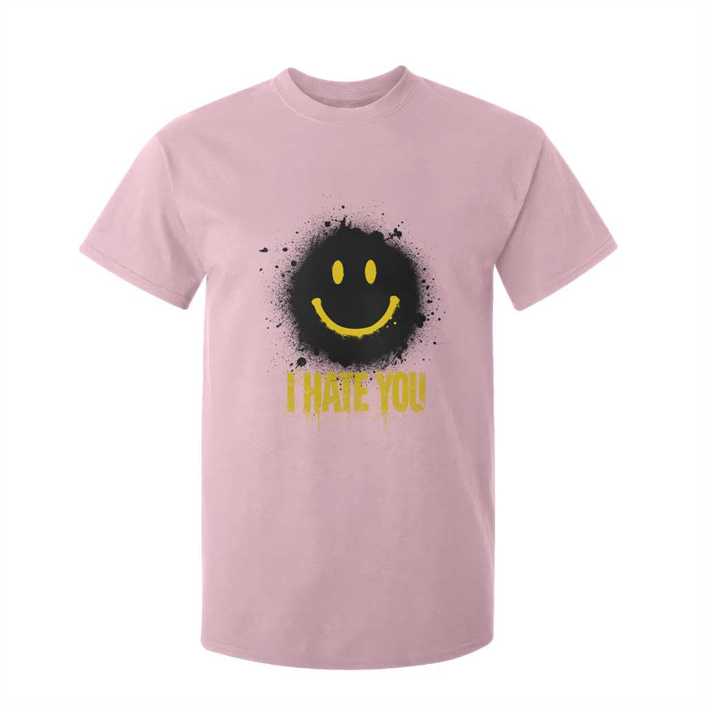 I Hate You T Shirt For Kid Funny Smile Face Emoticon Meme TS14 Light Pink Print Your Wear
