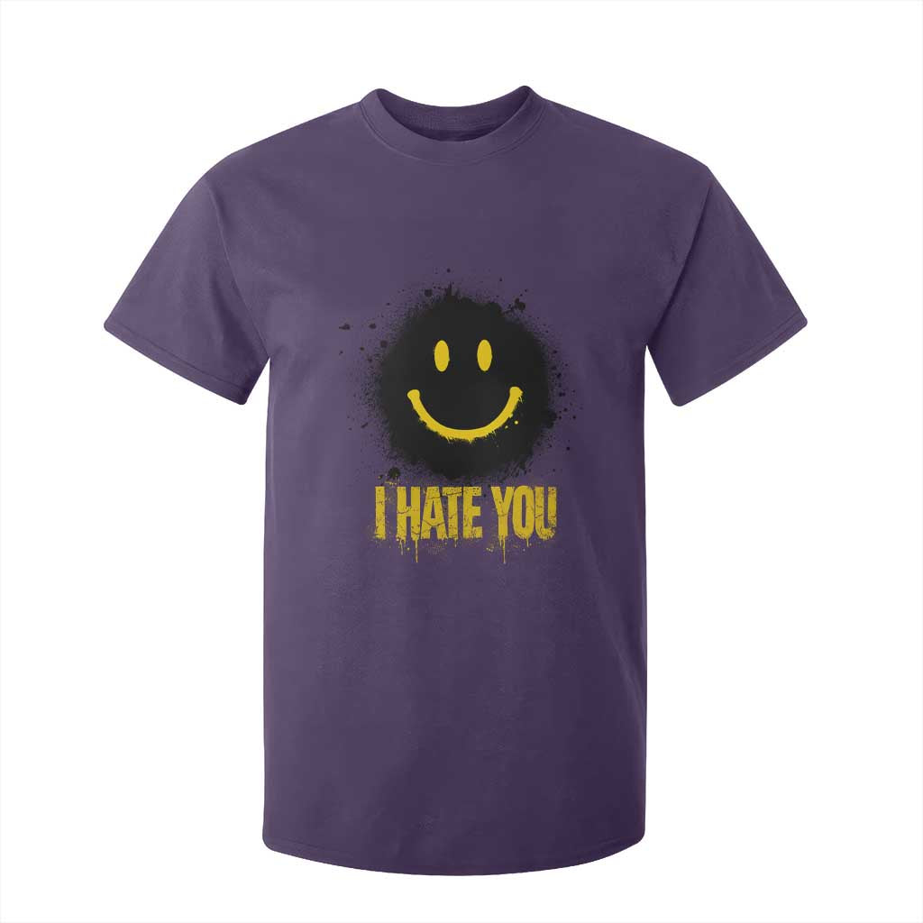 I Hate You T Shirt For Kid Funny Smile Face Emoticon Meme TS14 Purple Print Your Wear