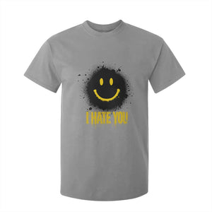 I Hate You T Shirt For Kid Funny Smile Face Emoticon Meme TS14 Sport Gray Print Your Wear