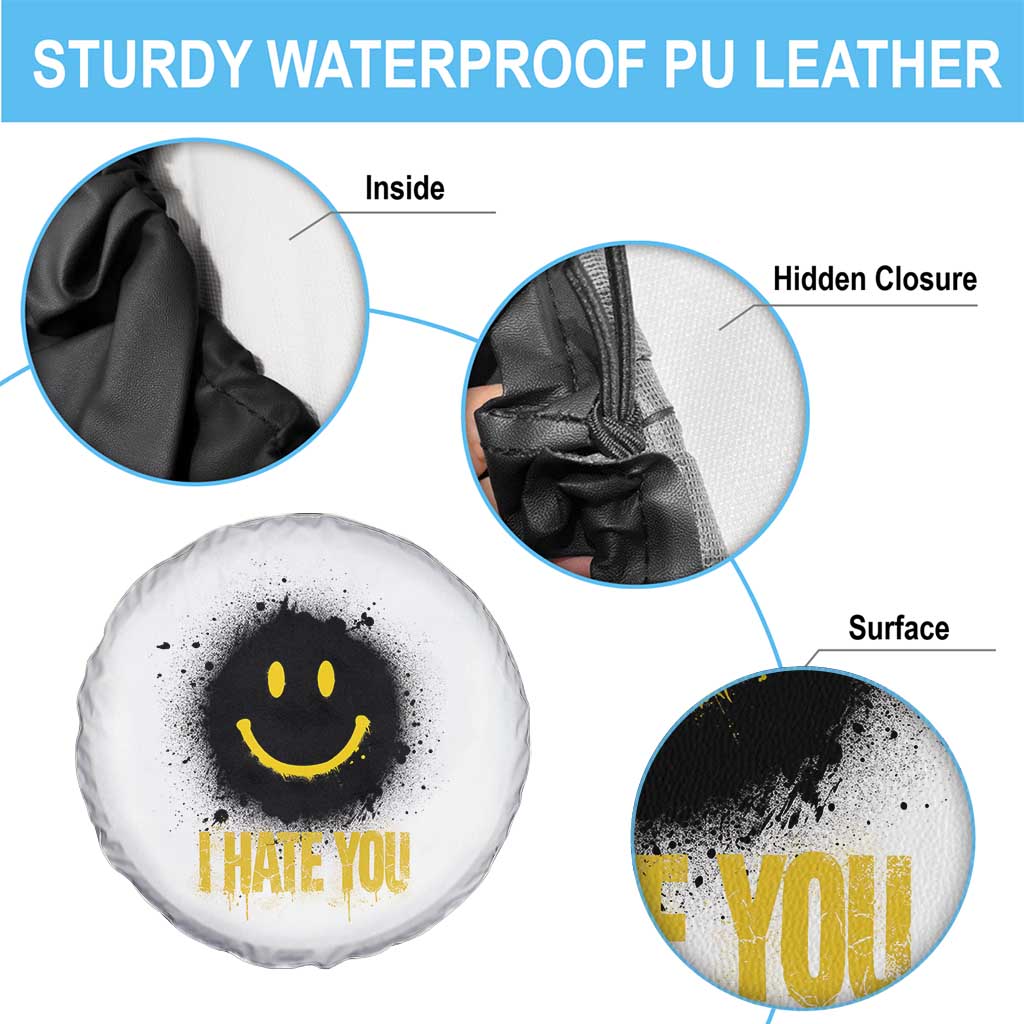 I Hate You Spare Tire Cover Funny Smile Face Emoticon Meme TS14 Print Your Wear