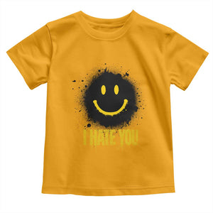 I Hate You Toddler T Shirt Funny Smile Face Emoticon Meme TS14 Gold Print Your Wear