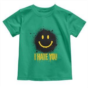 I Hate You Toddler T Shirt Funny Smile Face Emoticon Meme TS14 Irish Green Print Your Wear