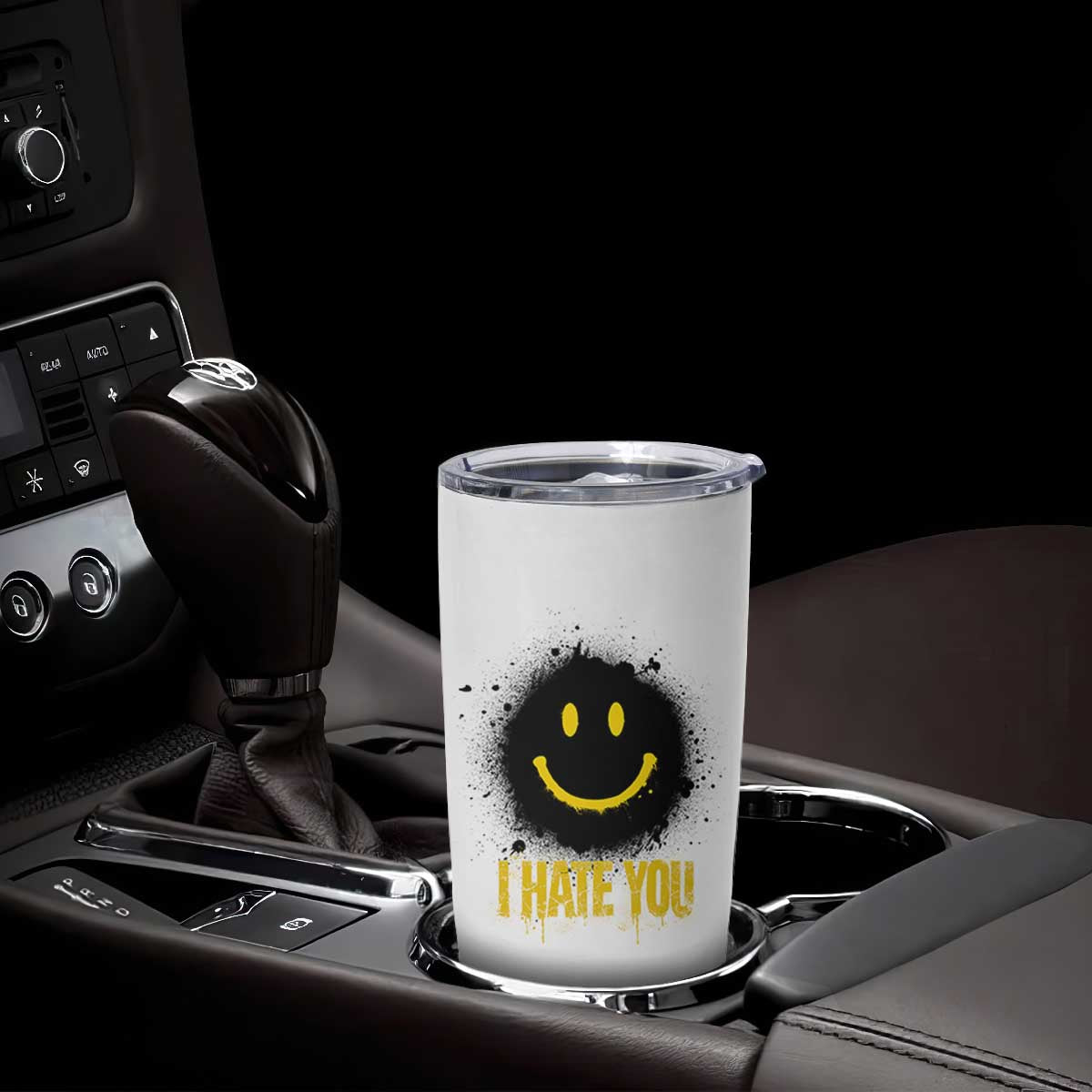 I Hate You Tumbler Cup Funny Smile Face Emoticon Meme TS14 Print Your Wear