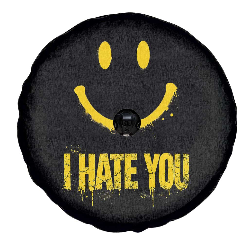 I Hate You Spare Tire Cover Funny Sarcastic Smiling Face Meme TS14 Print Your Wear