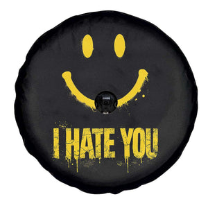 I Hate You Spare Tire Cover Funny Sarcastic Smiling Face Meme TS14 Print Your Wear