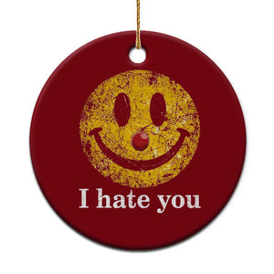 I Hate You Smile Face Meme Ceramic Ornament Funny Sarcastic Joke Meme TS14 1pc Red Print Your Wear