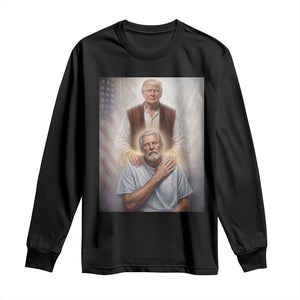 Trump Jesus Long Sleeve Shirt Funny Divine Leader Political Meme TS14 Black Print Your Wear