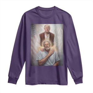 Trump Jesus Long Sleeve Shirt Funny Divine Leader Political Meme TS14 Purple Print Your Wear