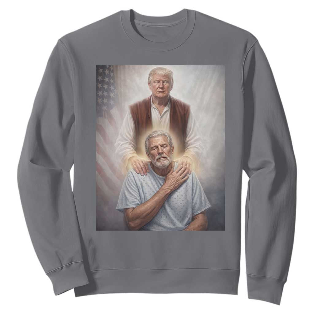 Trump Jesus Sweatshirt Funny Divine Leader Political Meme TS14 Charcoal Print Your Wear