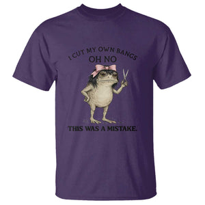 I Cut My Own Bangs T Shirt Funny Frog Meme TS14 Purple Print Your Wear