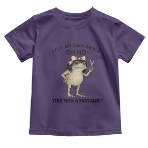 I Cut My Own Bangs Toddler T Shirt Funny Frog Meme TS14 Purple Print Your Wear