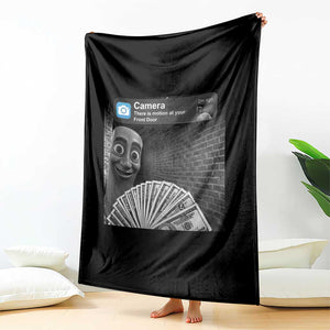 There is Motion at Your Front Door Throw Blanket Tung Tung Tung Sahur Italian Brainrot Meme TS14 Print Your Wear